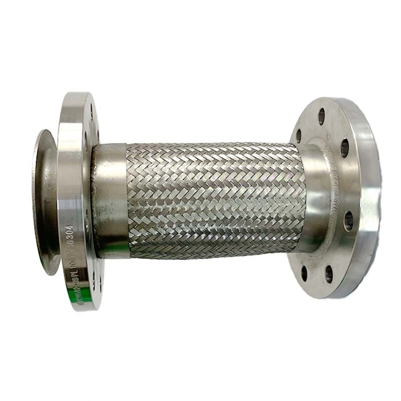 Pipe Connection SS304 Wire Mesh Stainless Steel Flexible Bellow Flange Braided Hose