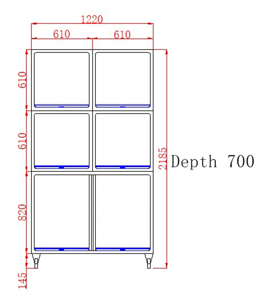 Hospital Veterinary Medical Animal Cages Wtc-04 Stainless Steel Pet-Showing Cage for Cats Dogs