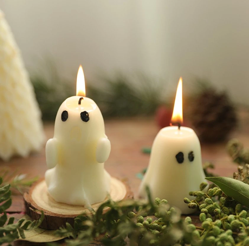 Plant Paraffin Wax Halloween Little Ghost Candle Bulk Scented Candles for Decor