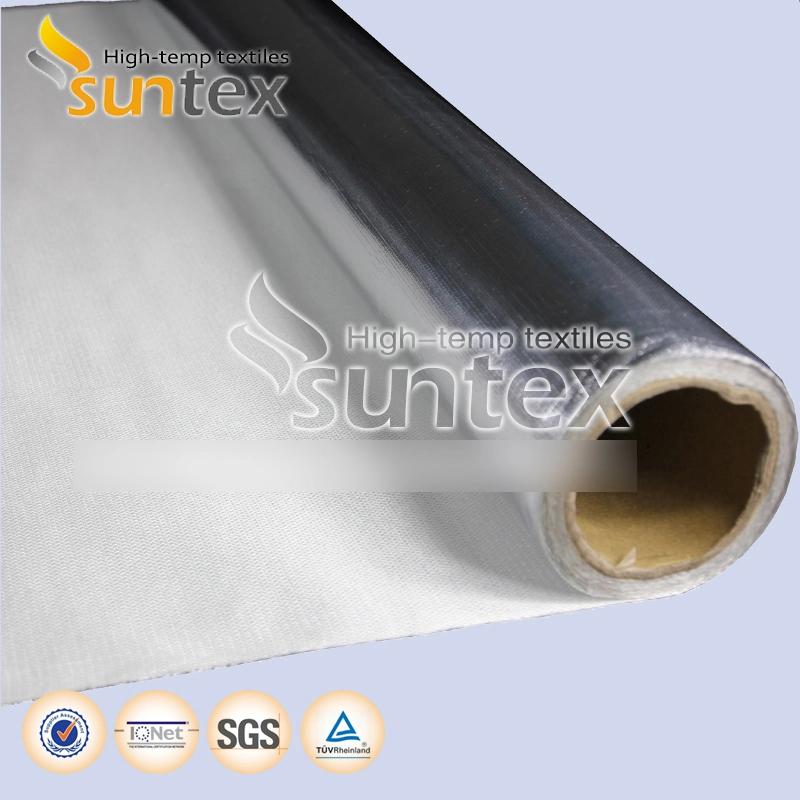 Thermal Insulation Flame Retardant Water Proof Air Duct Flexible Hose Heat Reflective 650g Fiberglass Cloth Laminated Aluminum Foil 0.65mm