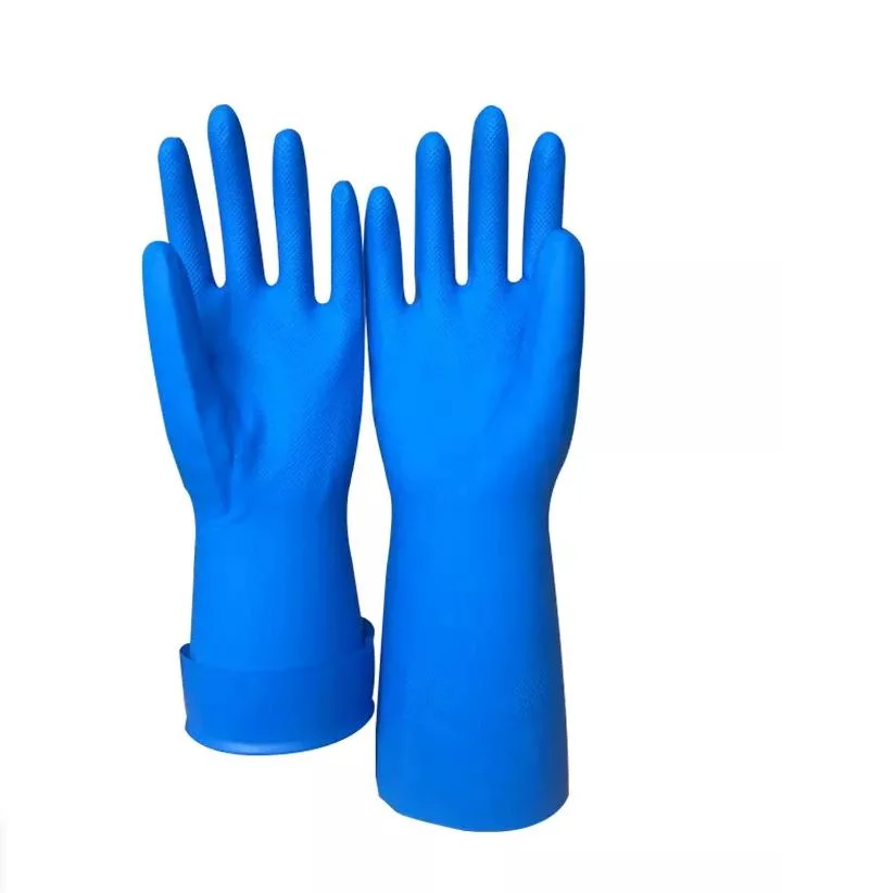 Oil Chemical Resistant Green Unlied Nitrile Industrial Gloves Safety Working Gloves