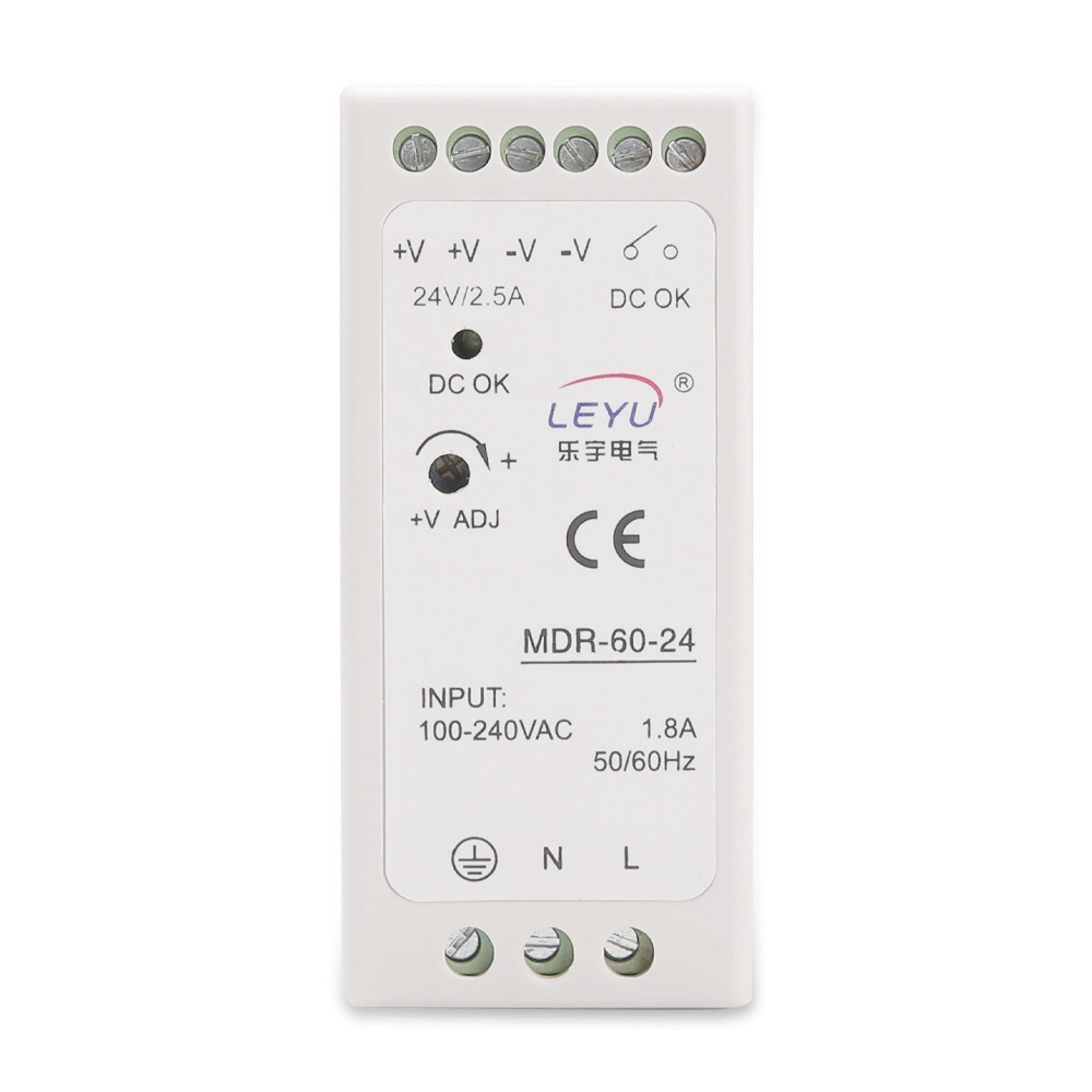 60W 12V Regulated AC DC LED CCTV DIN Rail Switching Power Supply Mdr-60-12