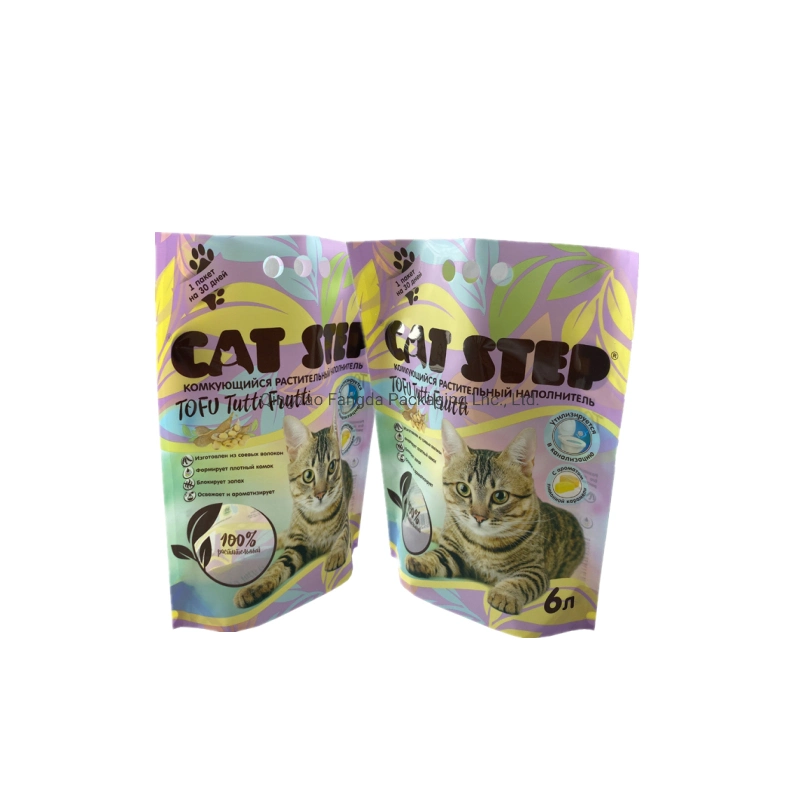 Plastic Cat Litter Bag Packaging Bag Handle Bag Printing Bag Pet Product