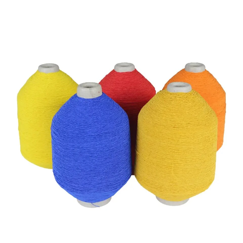 Dyed Polyester Rubber Thread/Elastic Yarn 90# 100# for Socks