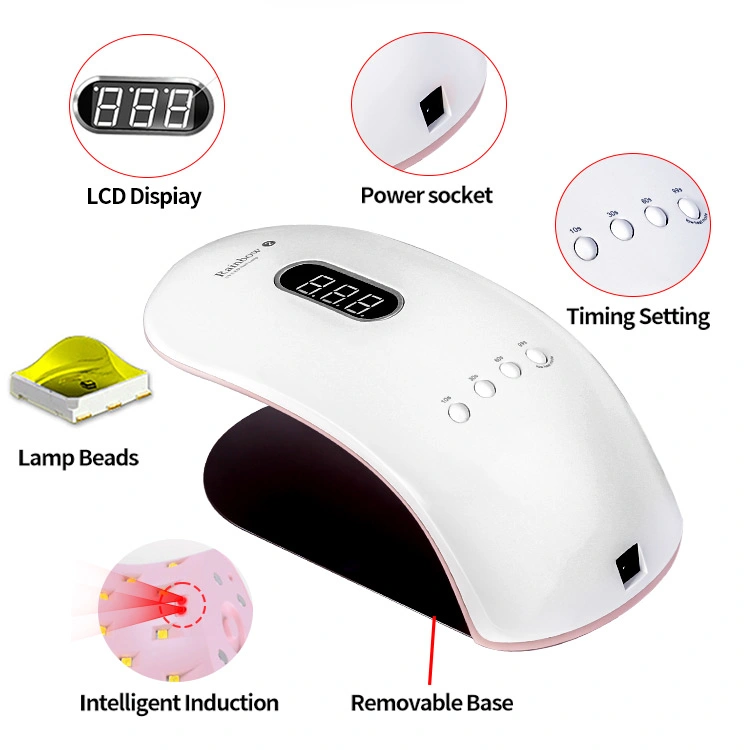 UV LED Nail Dryer 36W gelpolieren Aushärtelampe mit LCD-Anzeige für die schnelle Trocknung am unteren Timer