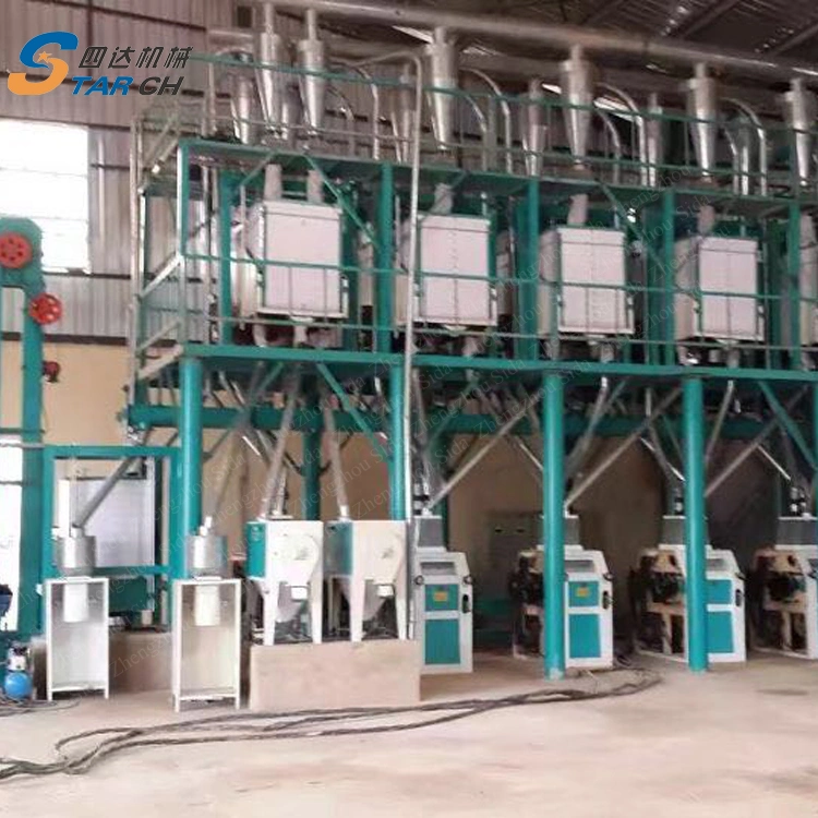 100 Tons Fully Automatic Corn Flour Milling Machine Corn Grinder Maize Mill Machine Flour Mill