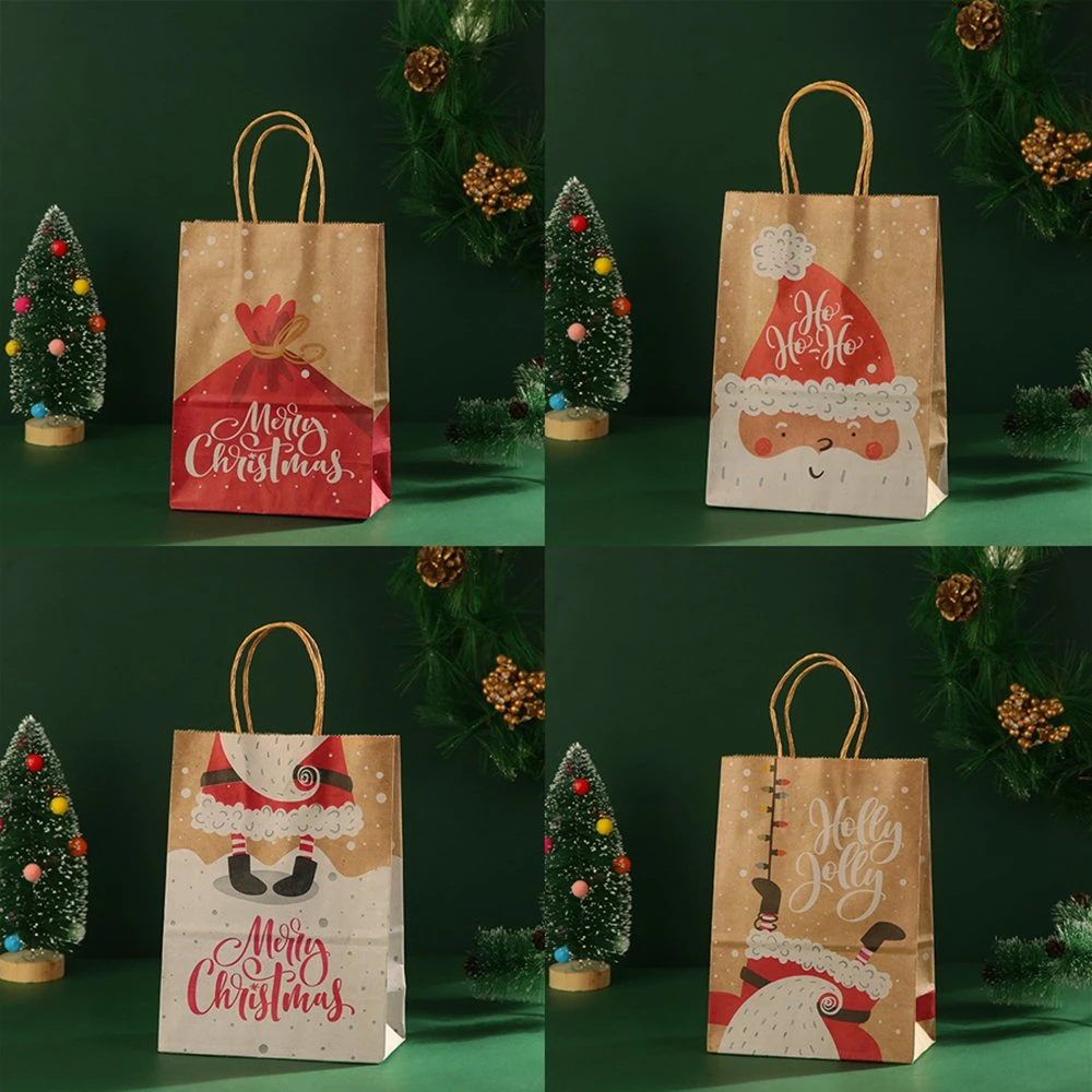 Tote Bag New Year Marry Christmas Bags Gift Packaging Candy Cookies Santa Claus Supplies Handmade Kids Happy Party Favors Handbags