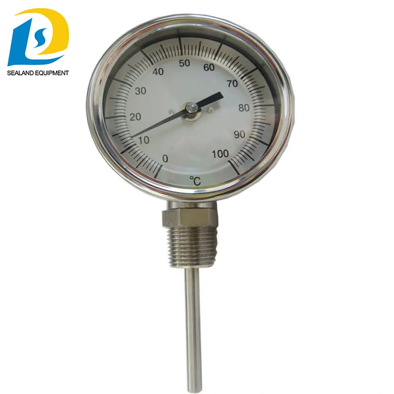 Indicador de temperatura industrial de 60mm Marcar Wss Termómetro bimetálico radial