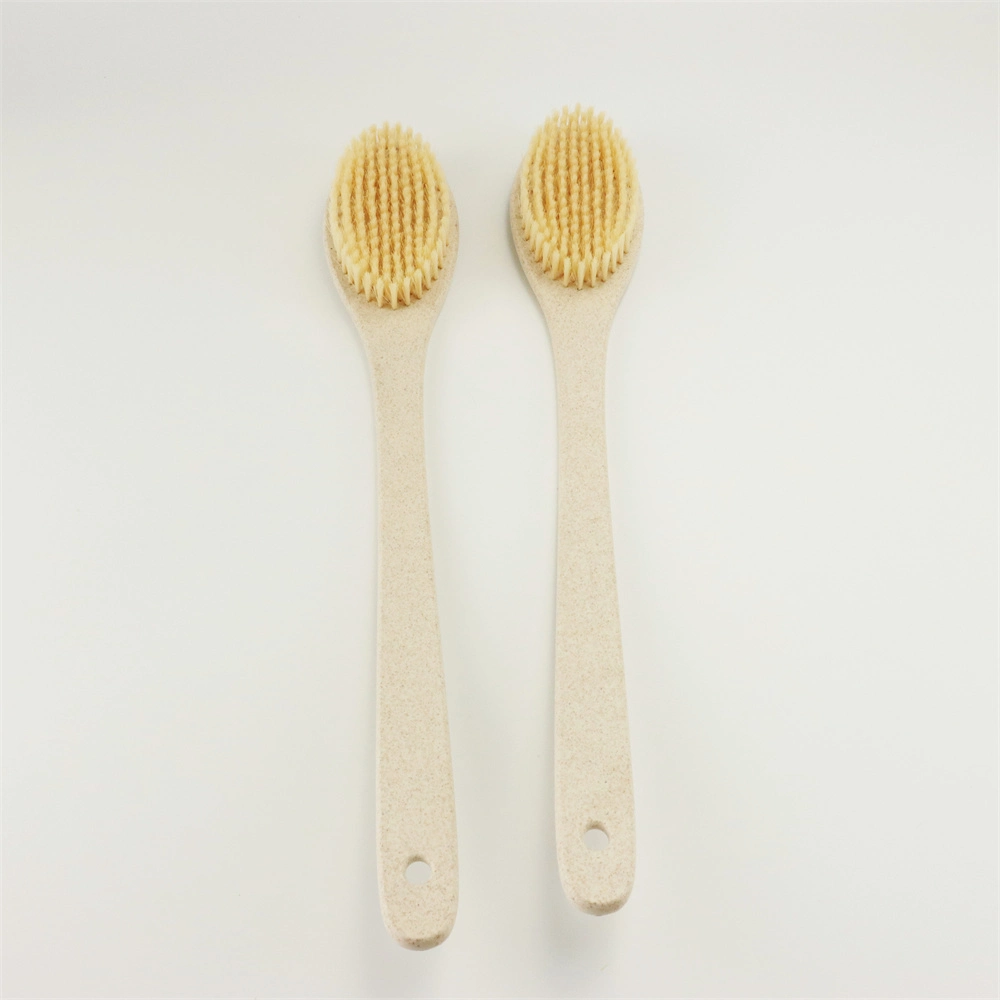 Brosse pour le corps à peau sèche et humide brosse pour le corps longue main Brosse de bain exfoliante pour le nettoyage du dos