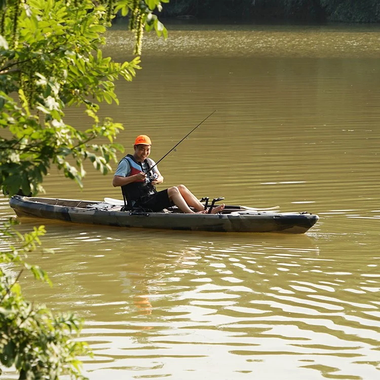 Kayak de pesca con los pedales y el asiento del Pedal personalizado único Kayak Pesca Camuflaje Canoa Kayak