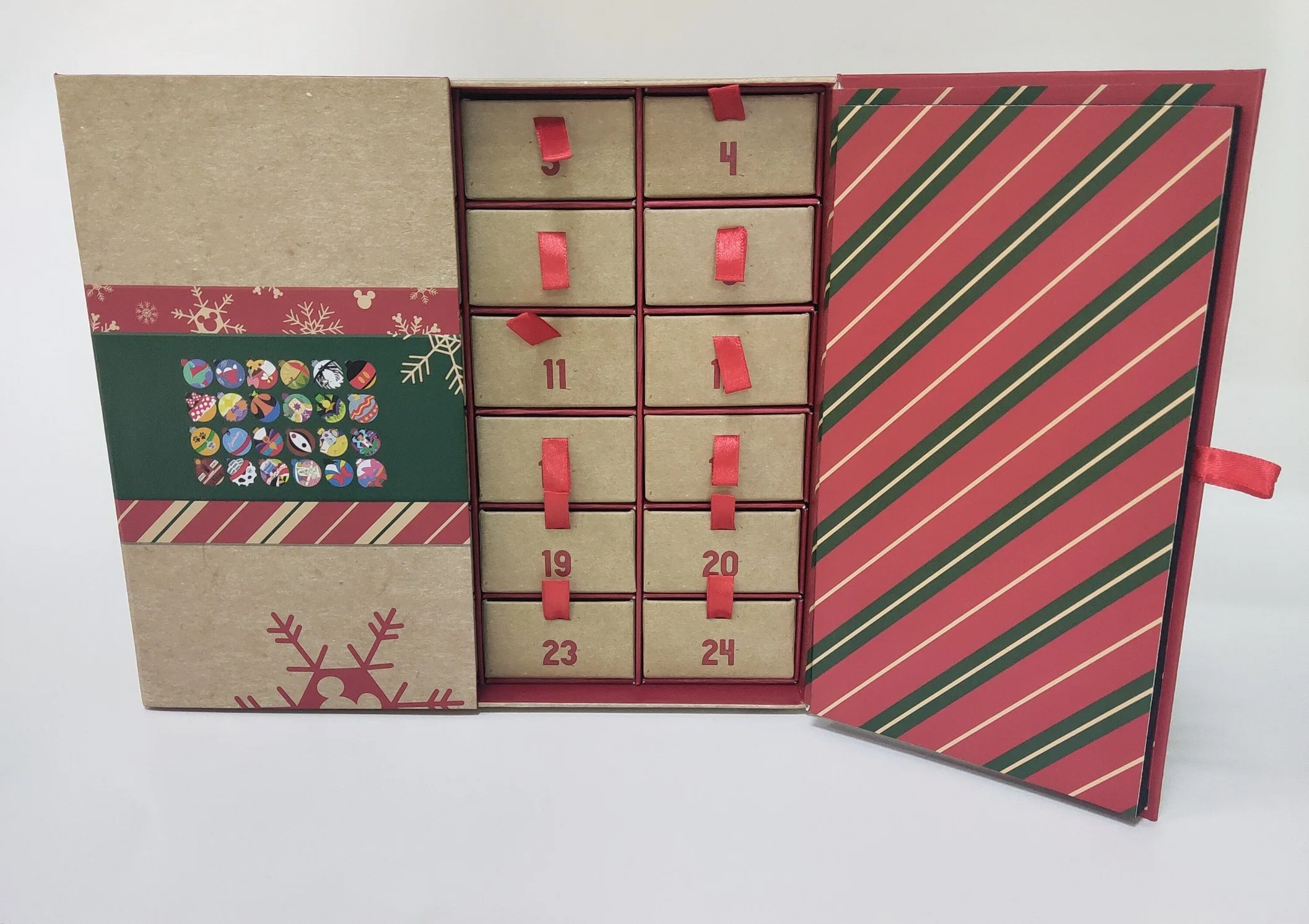 Bespoke Luxuriant Christmas Advent Calender Paper Packaging Box