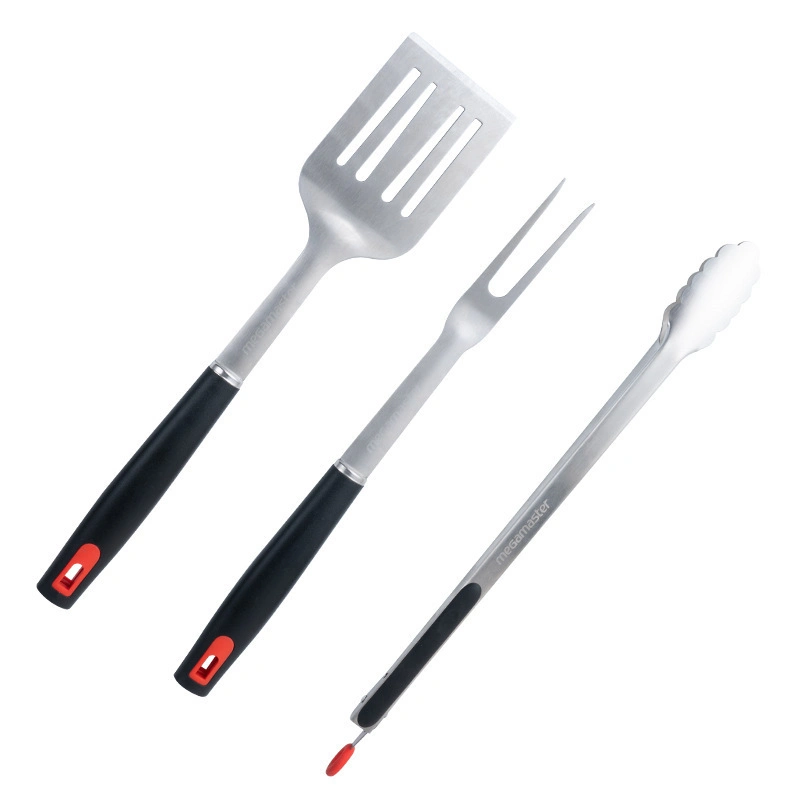 3-Teilige Edelstahl Barbecue Tools Outdoor Grill Utensilien Kombination