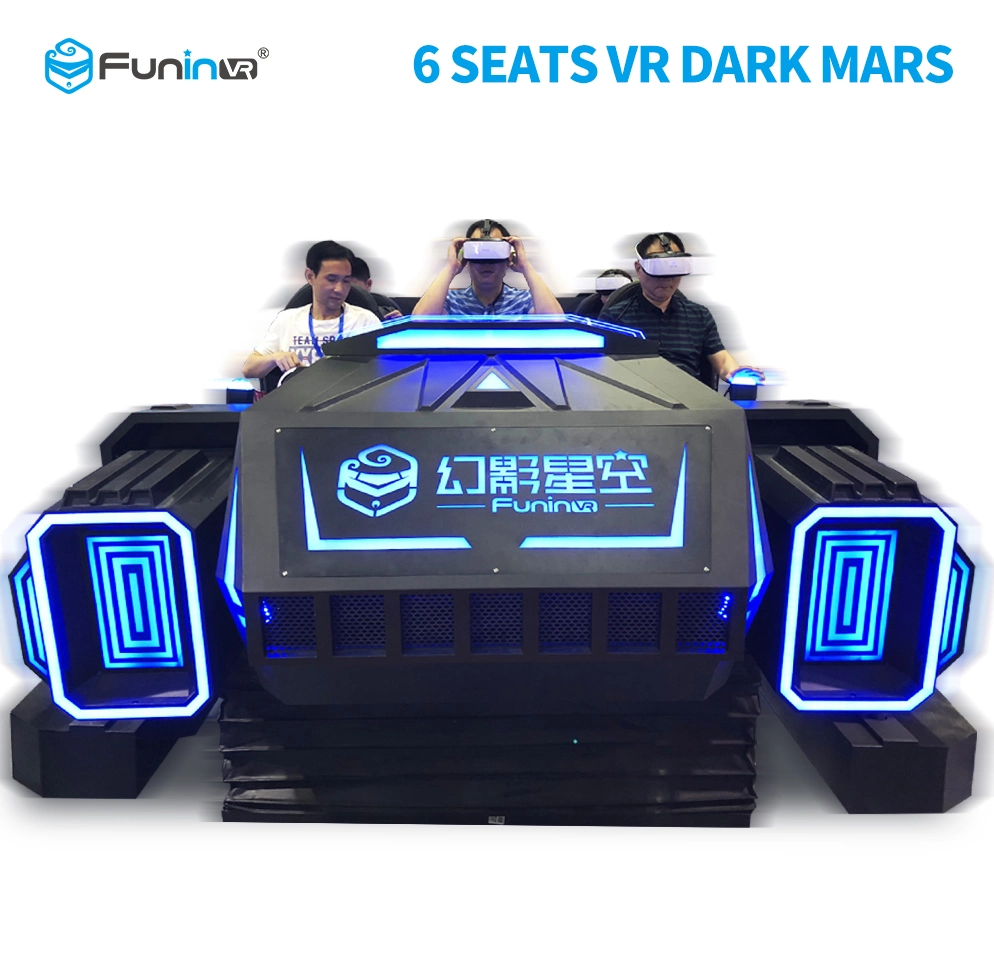 Funinvr Hot Sale Earn Money Virtual Reality Vr Game Machine 6 Seats Dark Mars Racing 9d Vr Simulator