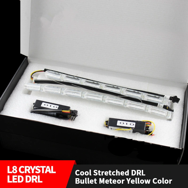 Crystal LED Triangle Strip White Streched Flexible DRL LED Daytime Running Light