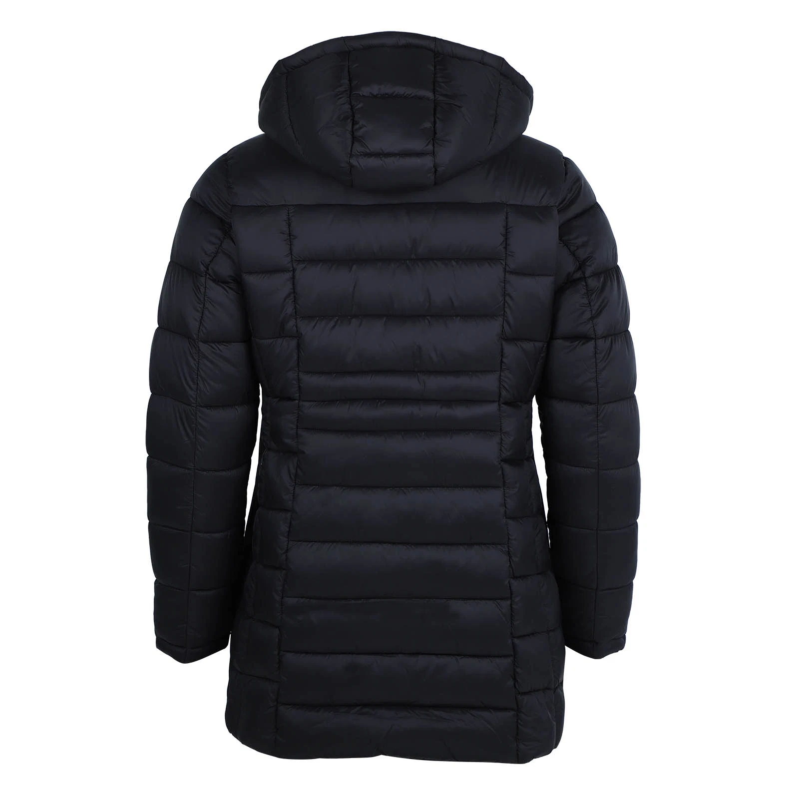 Veste longue hiver matelassée avec capuche pour femme