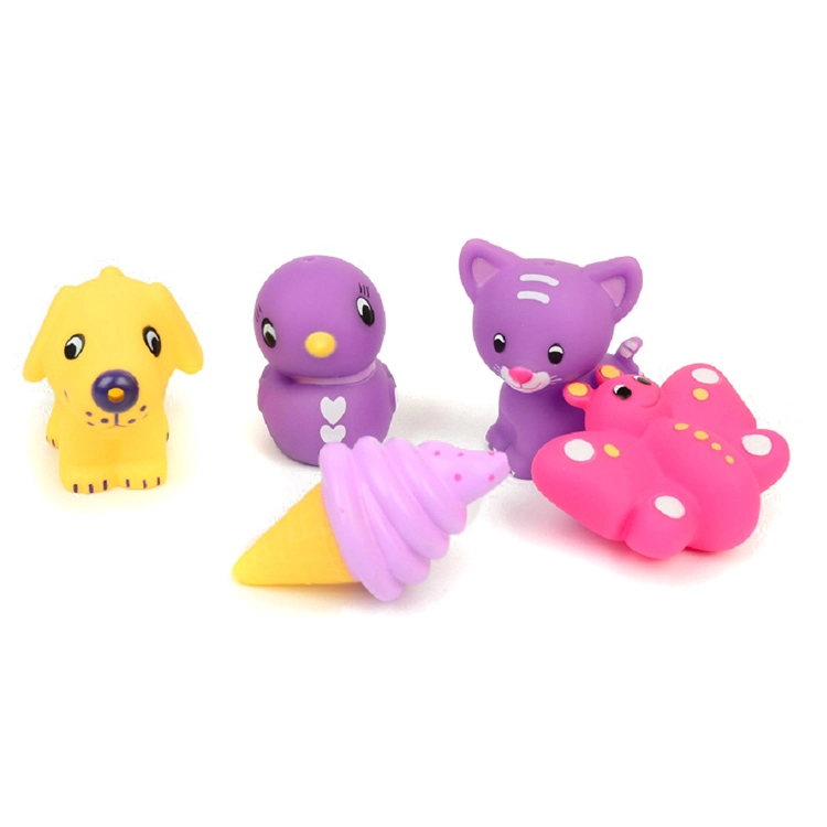 Mini Bath Toys, Floating Soft PVC Toy, Squeeze Toy