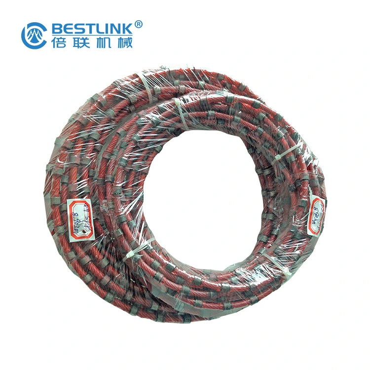 Granite and Marble Block Quarrying and Squaring Diamond Saw Wire Rope with Rubber or Plastic Coating
