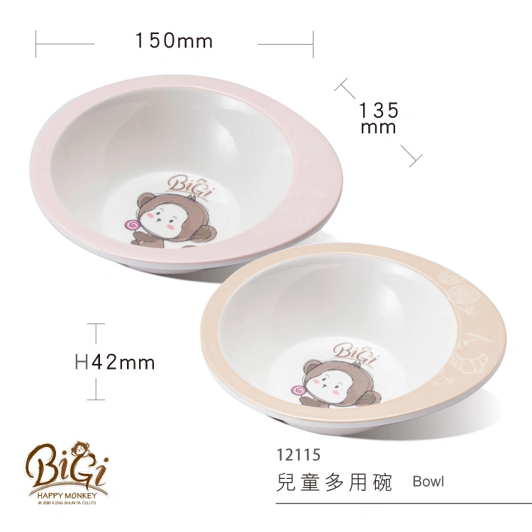 Dishwasher Safe A5 Melamine Oval Bowl for Baby Feeding