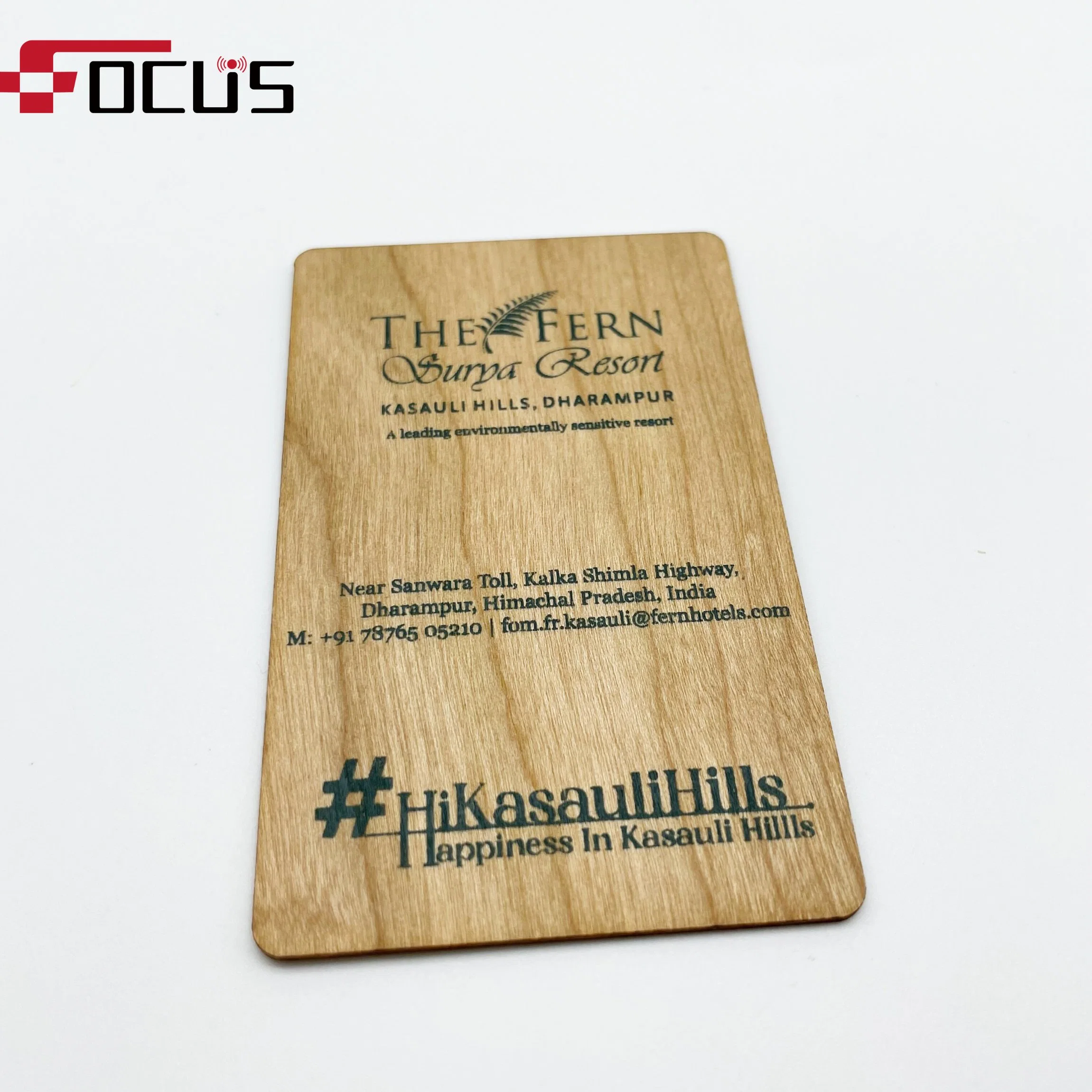 Factory Supply Contactless ISO14443A F08 RFID Tarjeta de madera para el hotel