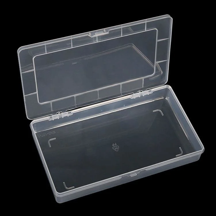 Factory Price PP Clear Plastic Box Single Rectangle Storage Box with Lid