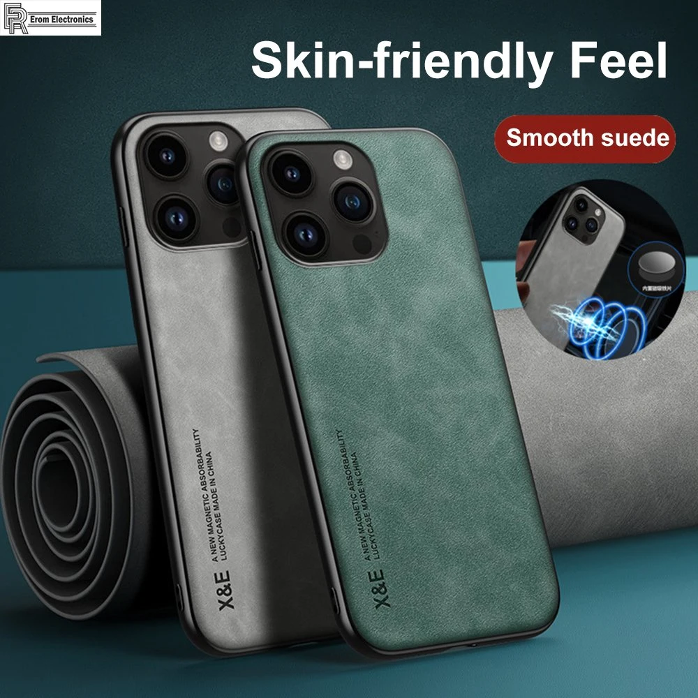 New Arrivals Protective Case Back Sheepskin Phone Mobile Cover Magnetic Leather Wallet Case for 13 14 iPhone Magsafe Wallet