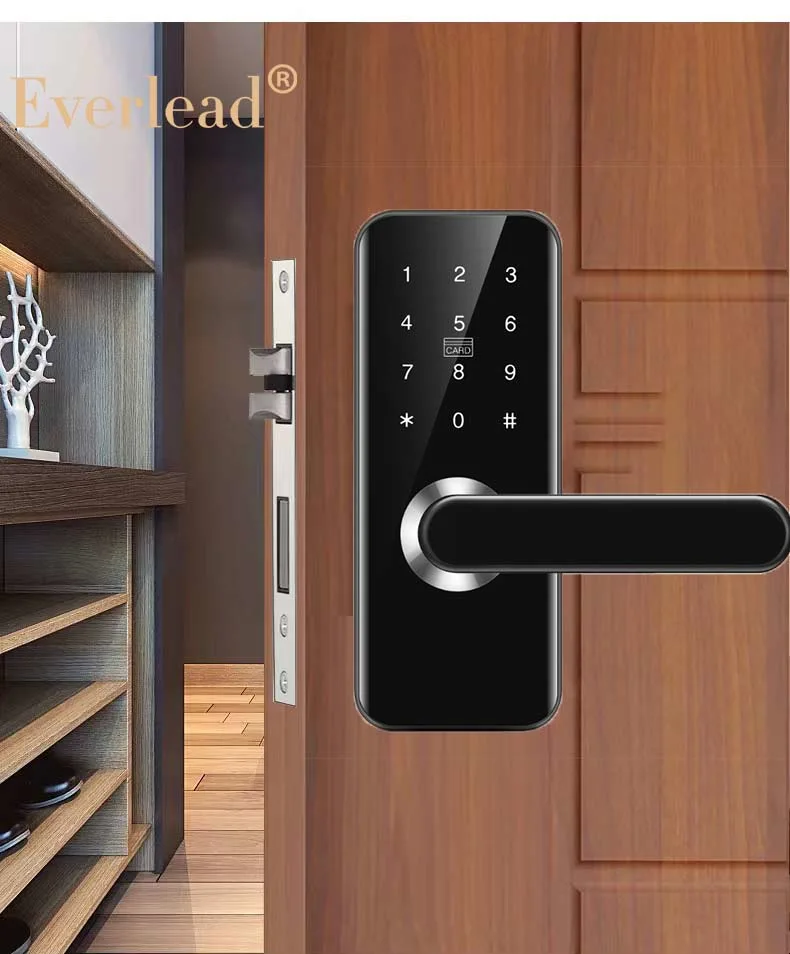 Everlead Ttlock Auto Fingerprint Touch Password Keyless Smart Digital Door Lock