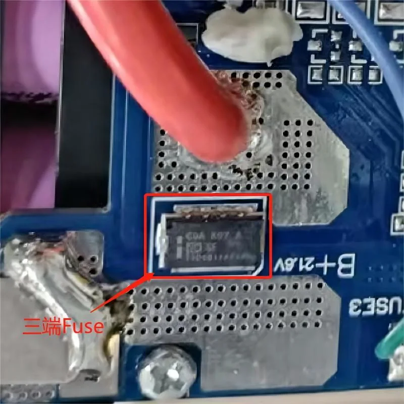 Lithium Battery Protection Three Terminal Fuse Wsfb