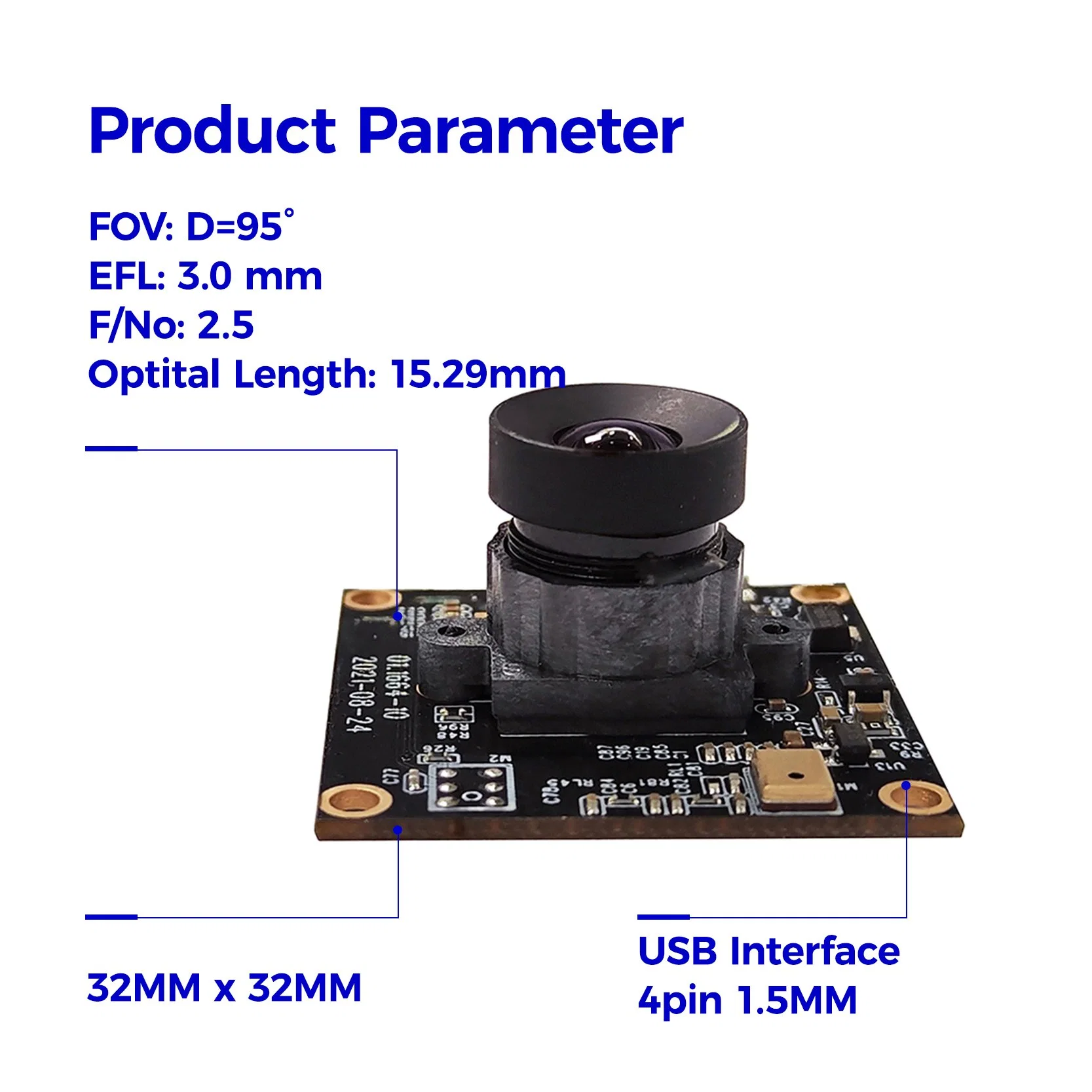 وحدة كاميرا بدقة 2MP H. 264 مع مستشعر OmniVISION CMOS Ov2735 USB لـ Robot Ar VR