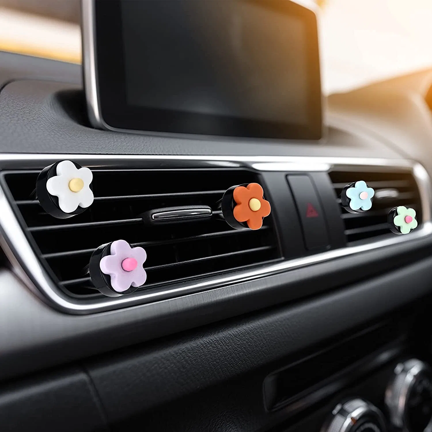 Flower Air Vent Clip Colorful Perfume Car Air Freshener