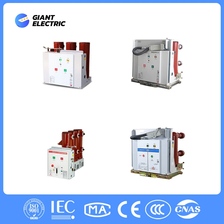 VCB de interior de tipo de extracción de fase 3 eléctrica de media tensión Disyuntor de vacío