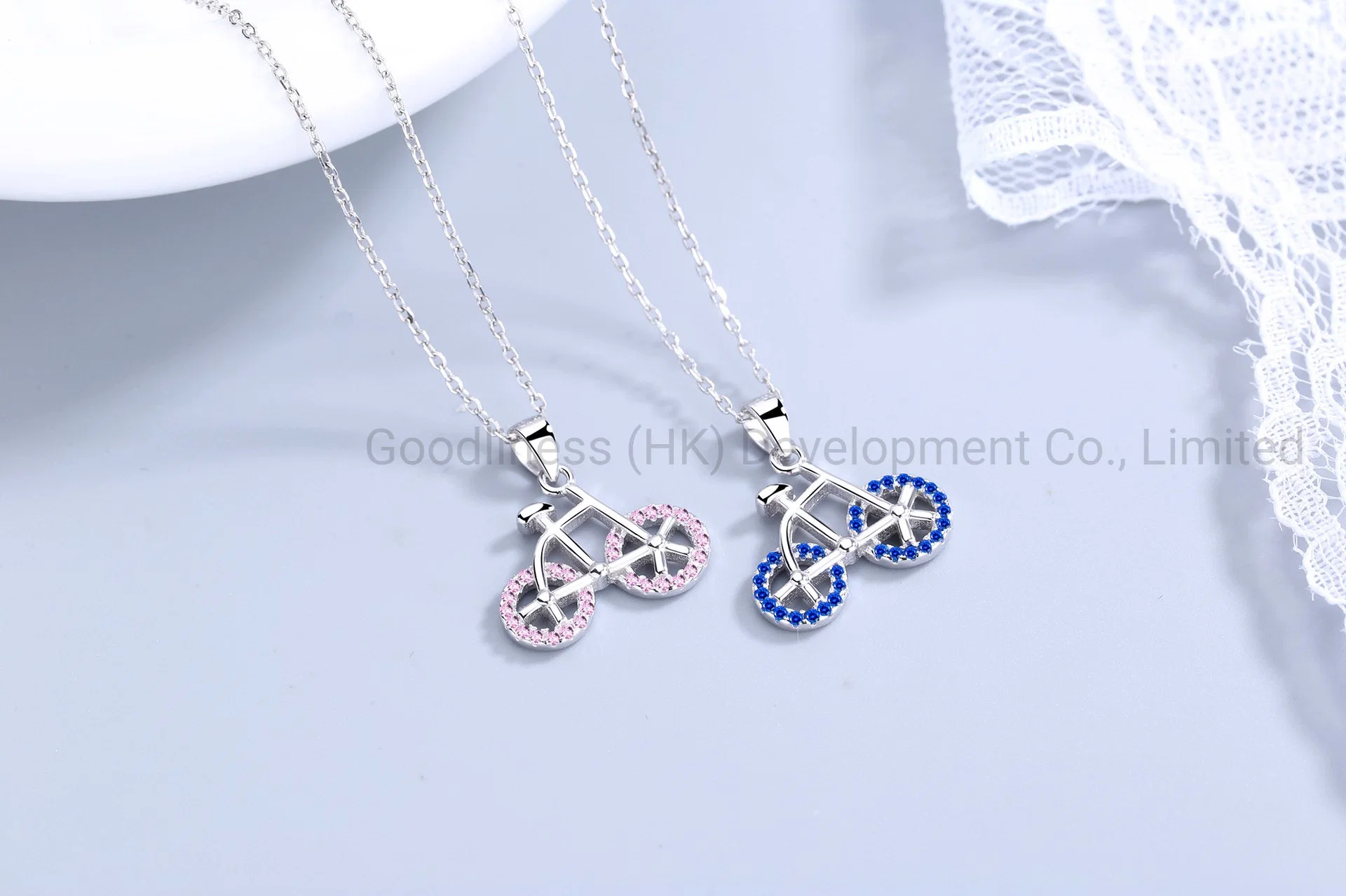 Sweet Bicycle Necklace Korean Lovely Manufacturer Wholesale/Supplier Silver Jewelry