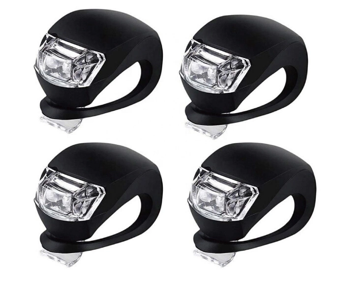 Silicone Material Light up Front Rear Bike Light Flashlight Bicycle Light