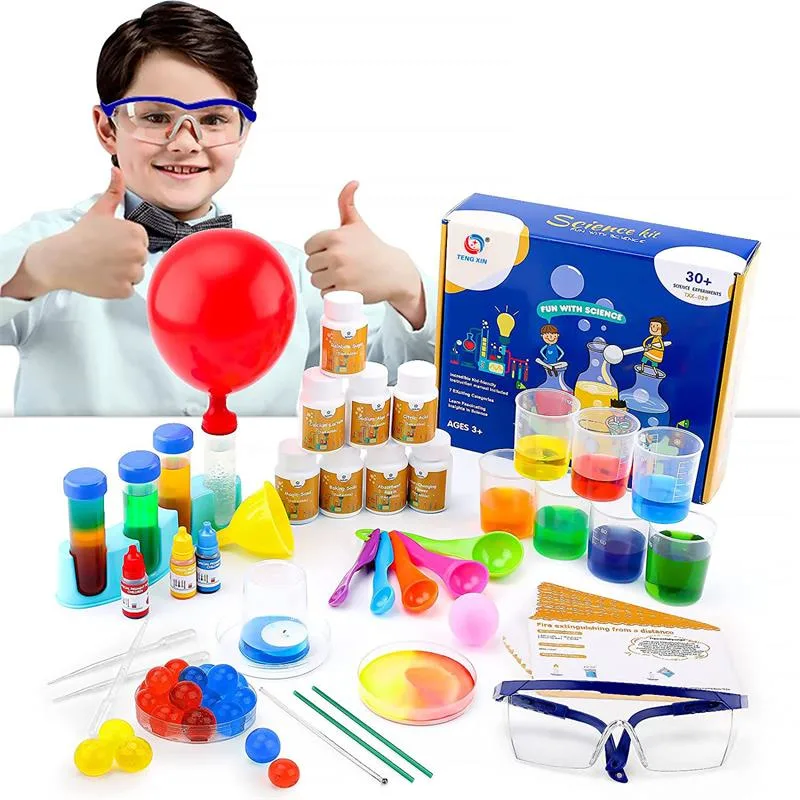 Kids DIY Learn Color Chemistry Experiment Toy Over 30 Science Project Kits