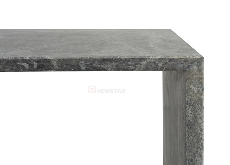 Living Room Furniture Natural Grey Marble Coffee Table Elegant Polished Tea Desk for Decoration Hotel Lobby Coffee Table