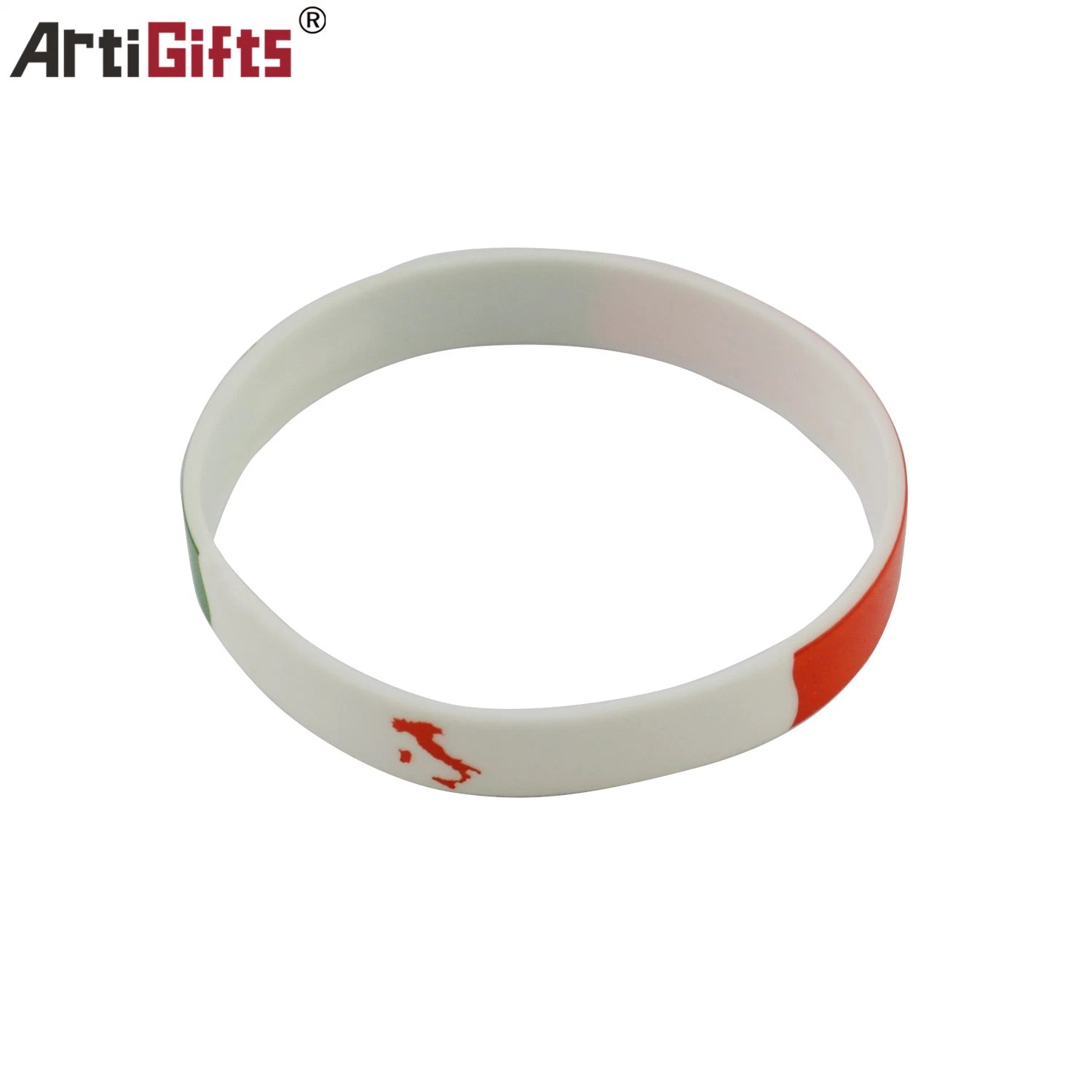 Pulsera de silicona personalizadas de capas verticales con Soft enamel