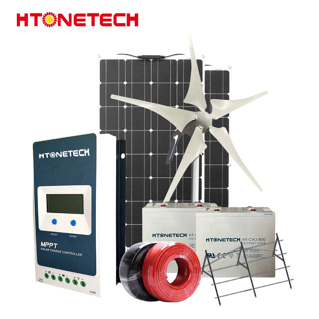 Htonetech Monocrystalline Vs Polycrystalline Solar Panels off Grid Solar and Wind Power Kits China Wind Power Generation System 20K with 5 Megawatt Wind Turbine