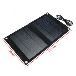 25W Portable Solar Panel Foldable Mobile Phone Battery Car RV Outdoor