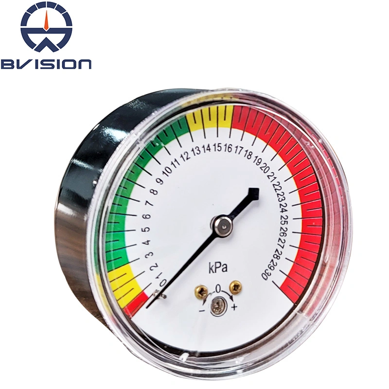 Ye60z 2.5" 30kpa Micro Bellows Pressure Gauges Chromeplated Housing with Zero Adjustable Function