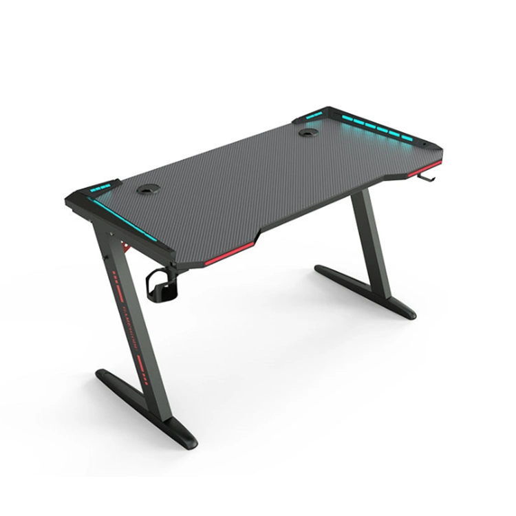 Juegos de Mesa Scratch-Resistant ergonómico tablero de fibra de bambú de las luces de LED RGB gran estación de trabajo de los juegos