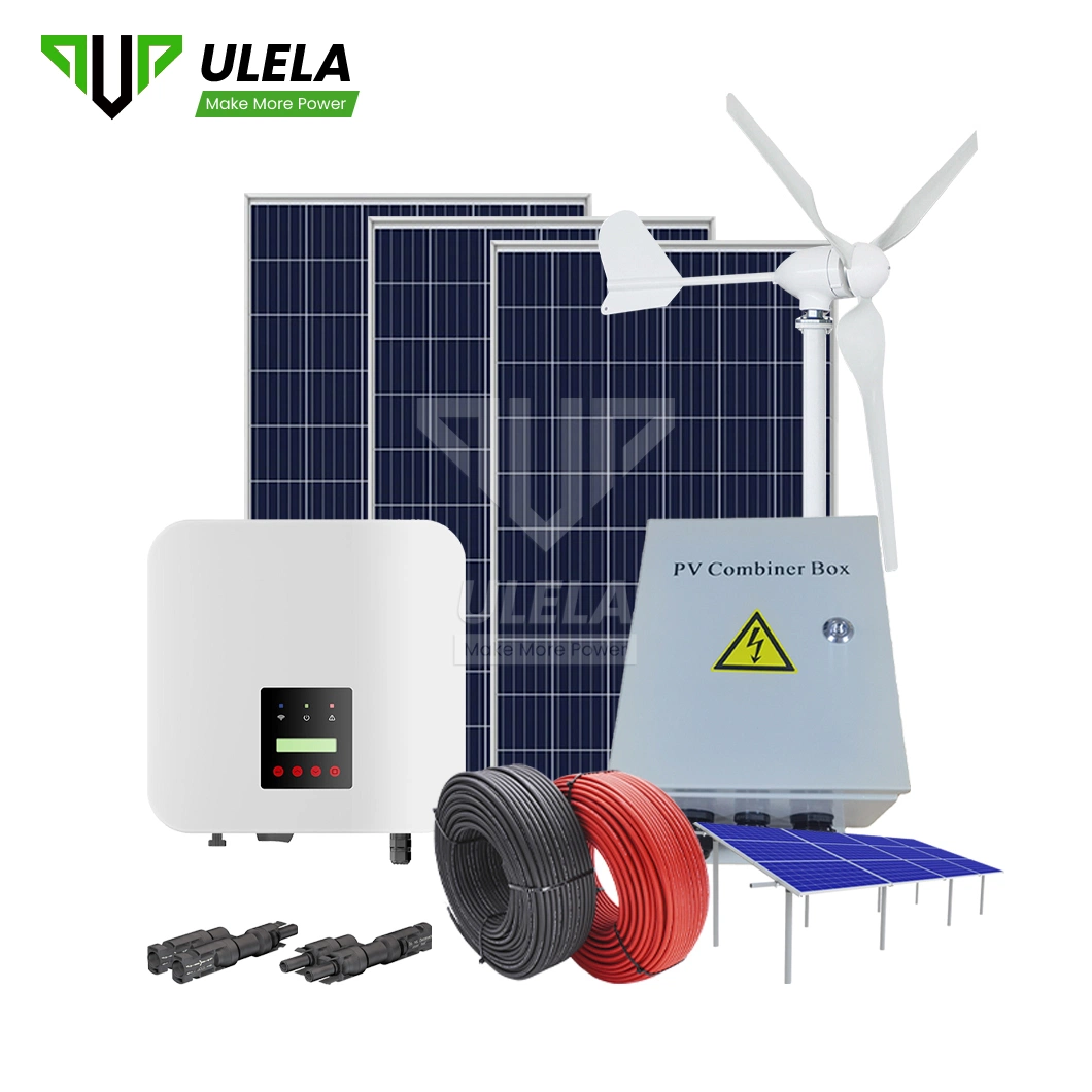 Ulela Solar Power System Full Set 1kw Herstellung Großhandel Single Phase 8kw auf dem Netz Sonnensystem China kombiniert Wind und Solarenergieanlage