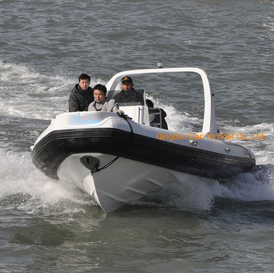 Liya 7,5m Hypalon rígido Hull Inflatable Rib Boats Center Console Motor Water Fishing Tour Speed Boats para la venta