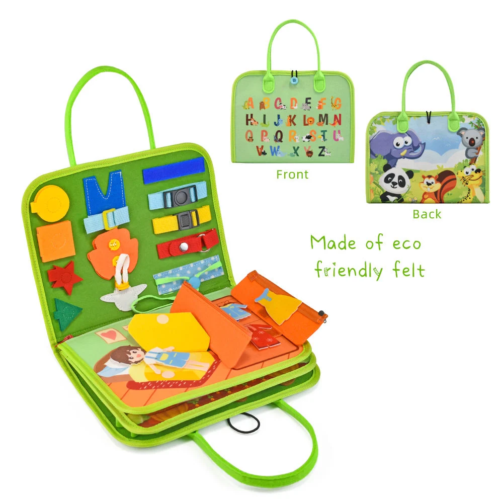 2023 Новые дети Раннее образование игрушки Montessori Детский Busy Board Сенсорные игрушки Multi действия чувствовали себя занятые книги платы