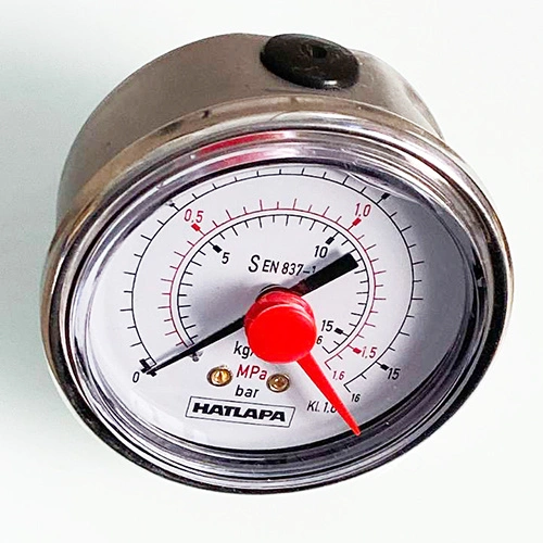 Hakin Steel/Brass/Stainless Steel/SS304/SS316 Pressure Gauge German Style Vibration Proof with Glycerine/Methyl Silicone Oil En837-1 232.30, 233.30