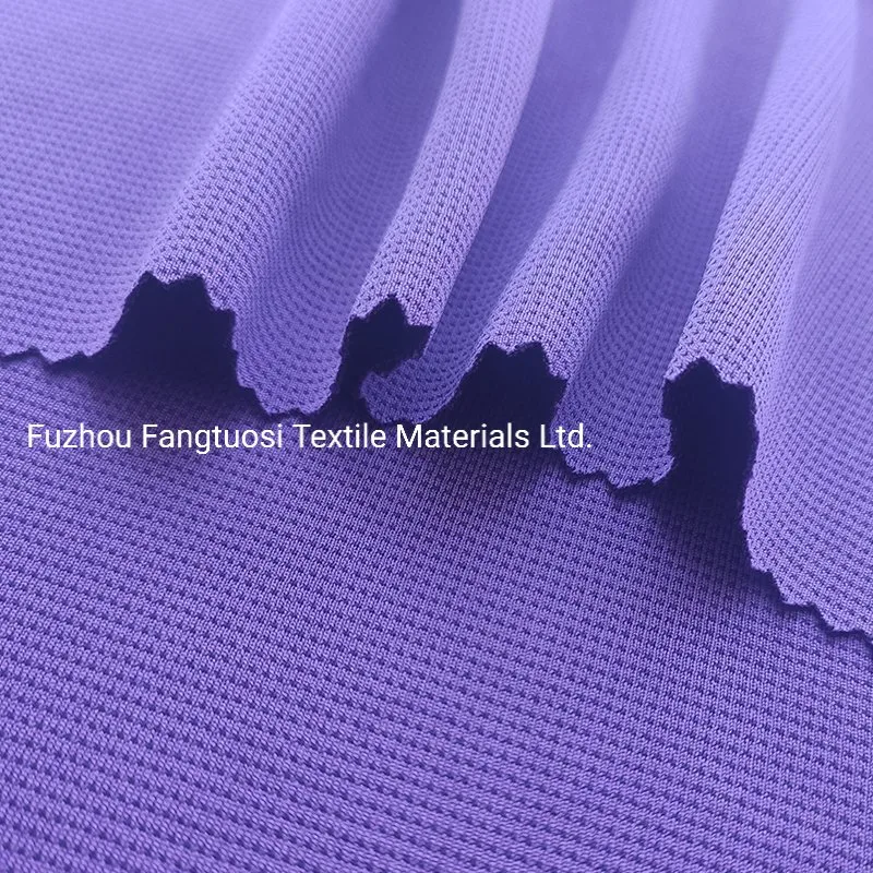 100% Polyester Cation Double Color Sport Knitted Mesh Fabric for Activewear