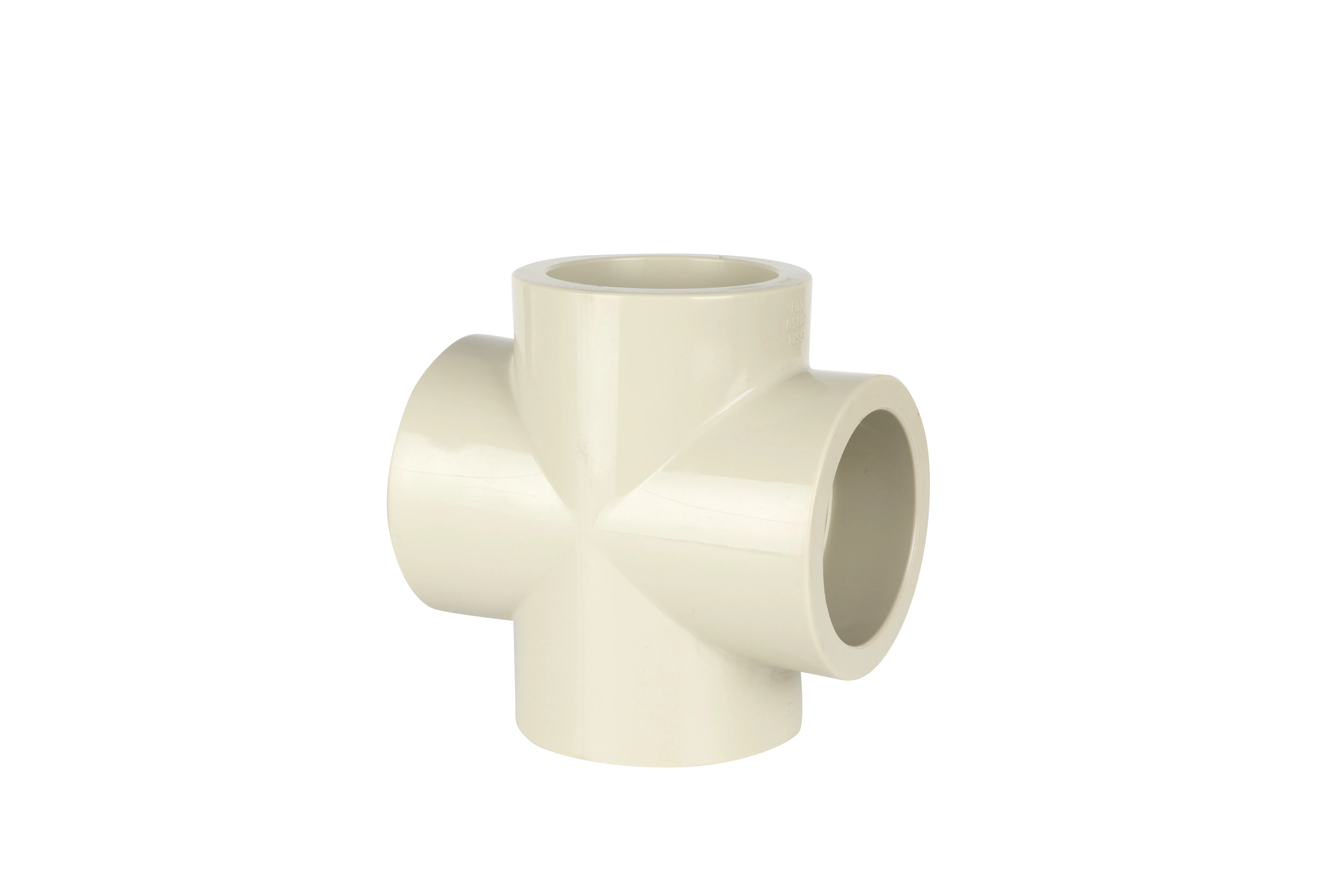 High Quality Pph Tee Cross Pipe Fittings Plastic Welding Imported Raw Materials