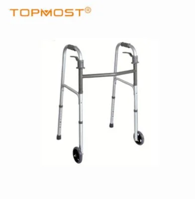 Ligero Disabled Medical fuerte cojinete de carga de aluminio plegable andador de rodillos