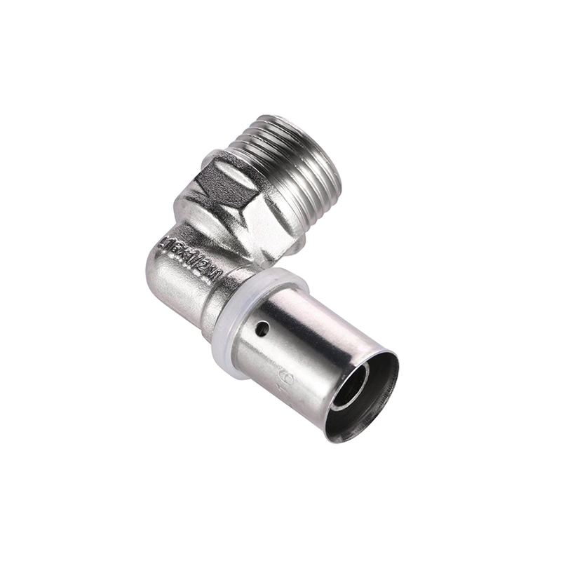 Male Elbow Union Brass Press Fittings for Pluming Multilayer Water Gas Pipe