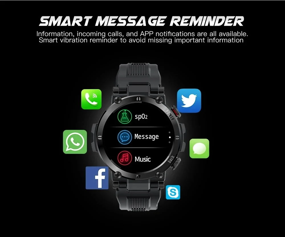 New Design Bluetooth Smart Watch Phone, Fitness Watch Smart Bracelet, Waterproof IP68 Sport Smart Watch