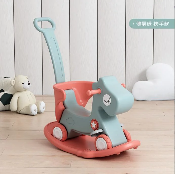 Baby Rocking Little Wooden Horse Dual-Purpose Toy Baby Car Scooter