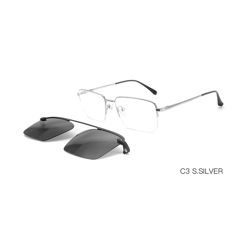 2022 New Design Men Metal Clip on Sunglasses